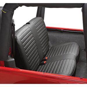 Bestop 2922115 Black Denim Seat Cover for Rear Bench Seat - Jeep 1997-2002 Wrangler; Sold as Individual Seat Cover; Fits Factory Seat