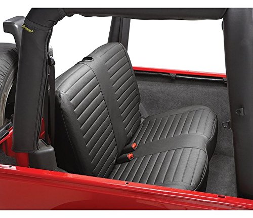 Bestop 2922115 Black Denim Seat Cover for Rear Bench Seat - Jeep 1997-2002 Wrangler; Sold as Individual Seat Cover; Fits Factory Seat