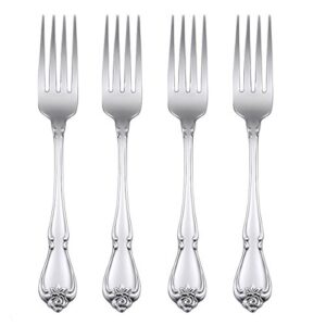 oneida true rose dinner forks, silver set of 4