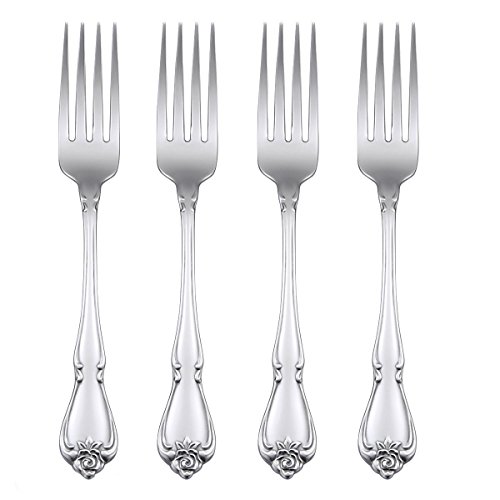 Oneida True Rose Dinner Forks, silver set of 4