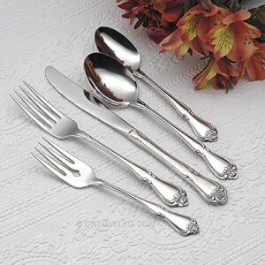 Oneida True Rose Dinner Forks, silver set of 4