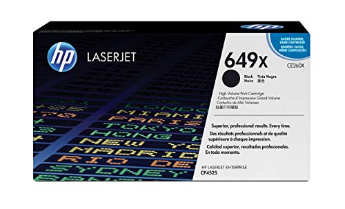 Original HP 649X Black High-yield Toner Cartridge | Works with HP Color LaserJet Enterprise CP4525 Series | CE260X