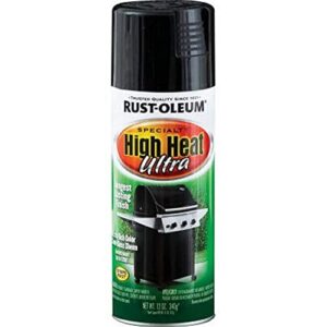 rust-oleum paint 241169 high heat ultra enamel spray, black, 12-ounce, 12 ounce (pack of 1)