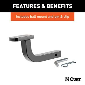 CURT 120933 Class 2 Trailer Hitch with Ball Mount, 1-1/4-Inch Receiver, Compatible with Select Mazda CX-7