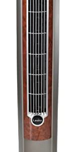 Lasko Wind Curve Portable Electric 42" Oscillating Tower Fan with Fresh Air Ionizer, Timer and Remote Control for Indoor, Bedroom and Home Office Use, Silverwood 2554