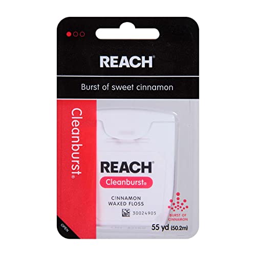 REACH Cleanburst Waxed Floss Cinnamon 55 Yards (Pack of 3)