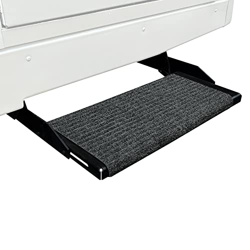 Prest-O-Fit 2-0420 Ruggids RV Step Rug Black Granite 23 In. Wide