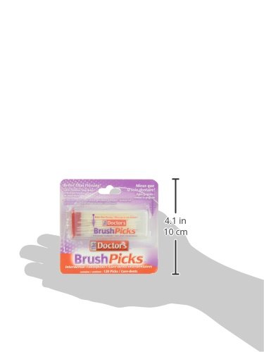 The Doctor's BrushPicks Interdental Toothpicks | Helps Fight Gingivitis | 120 Picks | Pack of 12