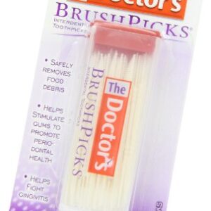 The Doctor's BrushPicks Interdental Toothpicks | Helps Fight Gingivitis | 120 Picks | Pack of 12