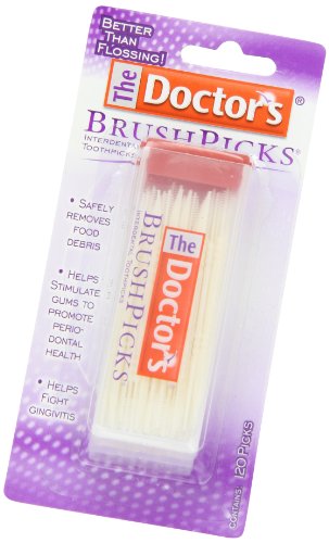 The Doctor's BrushPicks Interdental Toothpicks | Helps Fight Gingivitis | 120 Picks | Pack of 12