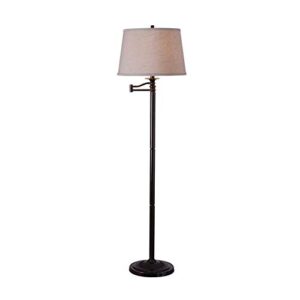 kenroy home 32215cbz riverside swing arm floor lamp with copper bronze finish, classic style, 59″ height, 24″ width, 18.625″ depth