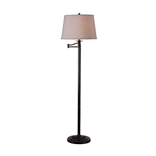 Kenroy Home 32215CBZ Riverside Swing Arm Floor Lamp with Copper Bronze Finish, Classic Style, 59" Height, 24" Width, 18.625" Depth