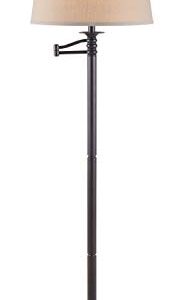 Kenroy Home 32215CBZ Riverside Swing Arm Floor Lamp with Copper Bronze Finish, Classic Style, 59" Height, 24" Width, 18.625" Depth