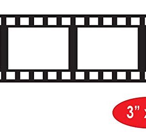 Beistle Hollywood Filmstrip Party Tape, 1-Pack, Black/White