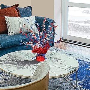 Beistle Metallic Plastic USA Patriotic Star Gleam ‘N Burst Centerpiece – American 4th Of July Decorations , Red White and Blue