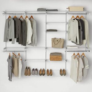 Rubbermaid Configurations Closet Shelves & Hanging Kit, 48-Inch, White, Custom Pantry Organizer and Storage/Clothes Rack