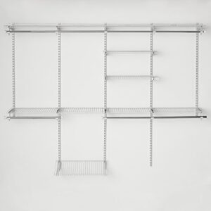 Rubbermaid Configurations Closet Shelves & Hanging Kit, 48-Inch, White, Custom Pantry Organizer and Storage/Clothes Rack