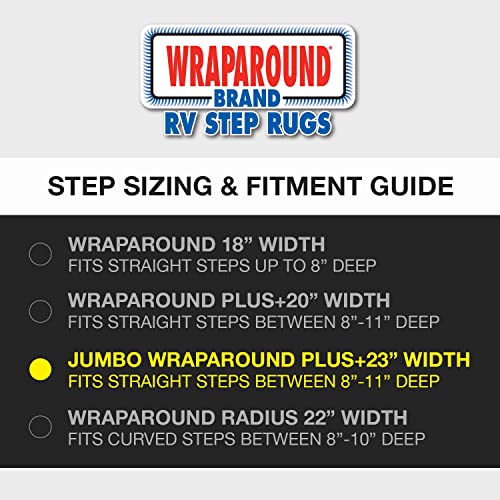 Prest-O-Fit (2-0050) Black 23" Jumbo Wraparound RV Step Rug