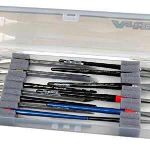 ArtBin KW903 Brush Box with Foam Inserts, Fine Art Portable Paint Brush Organizer, Clear