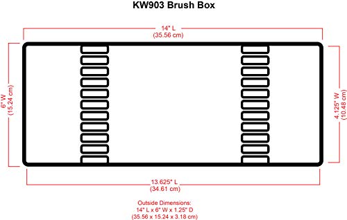 ArtBin KW903 Brush Box with Foam Inserts, Fine Art Portable Paint Brush Organizer, Clear