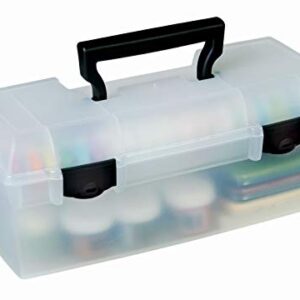 ArtBin 83805 Essentials Lift-Out Tray Box, Portable Art & Craft Organizer with Handle and Tray, Clear