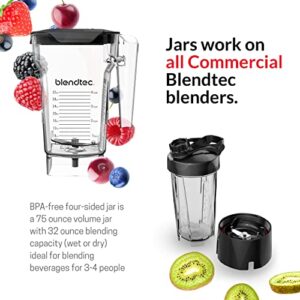 Blendtec Total Classic Original Blender - FourSide Jar (75 oz) - Professional-Grade Power - 6 Pre-programmed Cycles - 10-speeds - Black