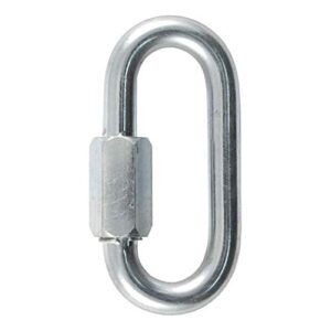 curt 82930 threaded quick link trailer safety chain hook carabiner clip, 3/8-inch diameter, 11,000 lbs break strength