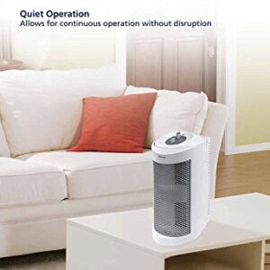 Holmes True HEPA Allergen Remover Mini Tower Air Purifier with Optional Ionizer | Small Space Air Purifier, White (HAP706-NU-1)