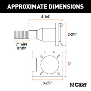 CURT 55664 Dual-Output Vehicle-Side 6-Pin, 4-Pin Connectors, Factory Tow Package and USCAR Socket Required