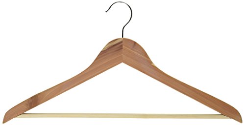 Woodlore 84008 Basic Cedar Hangers with Bar, Set of 5