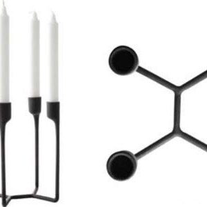 Normann Copenhagen Candle Stand, Black, 11,5x11,5x20