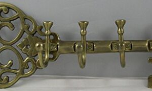 Large Brass Plated Skeleton Key Coat Rack Hook