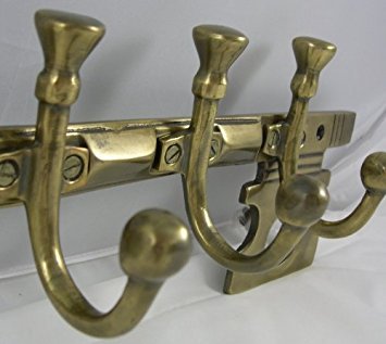 Large Brass Plated Skeleton Key Coat Rack Hook