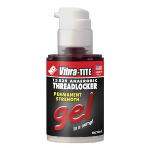 vibra-tite – 13535 135 permanent strength gel anaerobic threadlocker, 35 ml pump, red