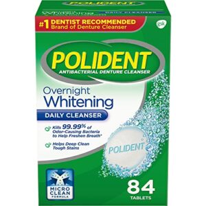 Polident Overnight Whitening Denture Cleanser-78 ct