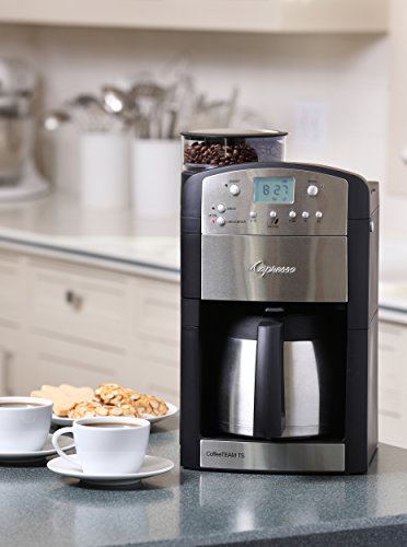 Capresso 465 CoffeeTeam TS 10-Cup Digital Coffeemaker with Conical Burr Grinder and Thermal Carafe