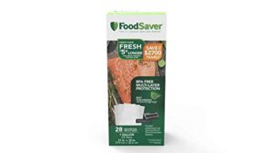 foodsaver 1-gallon precut vacuum seal bags with bpa-free multilayer construction for food preservation, 28 count