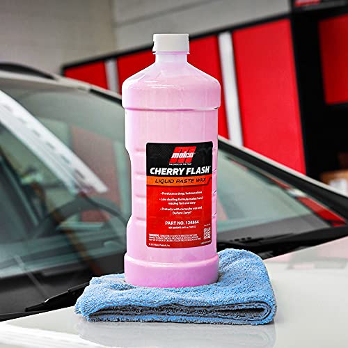 Malco Cherry Flash Automotive Liquid Paste Wax – Protect & Shine Your Vehicle / Easiest Way to Hand Wax Your Car / Lasting Gloss & Protection For Cars, Trucks, Boats and Motorcycles / 32 Oz. (124832)
