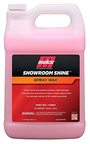 Malco Showroom Shine Spray Car Wax – Best Car Wax Spray for Professional Finish / Easy to Use Instant Detailer Spray / Cleans and Waxes Painted Surfaces, Metal and Glass / 1 Gallon (110401)