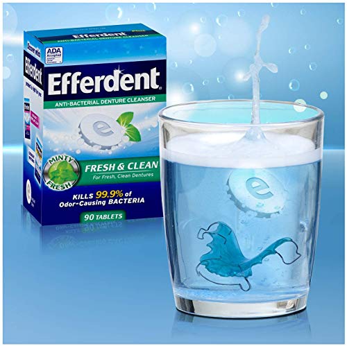 Efferdent Plus Mint Anti-Bacterial Denture Cleanser | 90 Tablets