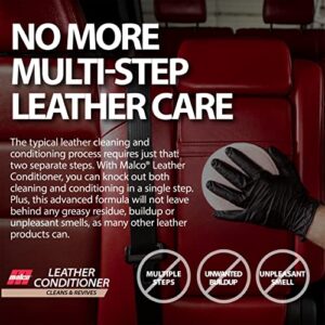 Malco Leather Conditioner for Cars - Cleans and Conditions Automotive Leather Seats & Surfaces / Natural Moisturizers Soften, Restore and Protect Leather Interiors / 32 Oz (109932)