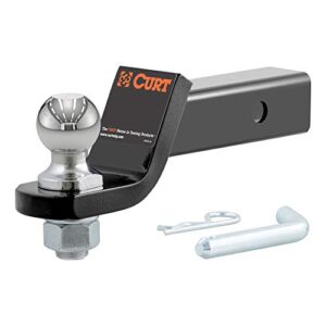 curt 45034 trailer hitch mount with 1-7/8-inch ball & pin, fits 2-inch receiver, 7,500 lbs, 2-in drop , black
