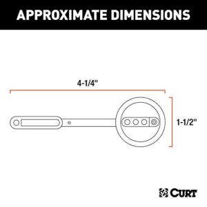 CURT 58405 Vehicle-Side 4-Pin Flat Trailer Wiring Harness with 36-Inch Wires, Fits 1-1/4-Inch License Plate Light Hole