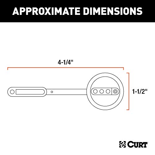 CURT 58405 Vehicle-Side 4-Pin Flat Trailer Wiring Harness with 36-Inch Wires, Fits 1-1/4-Inch License Plate Light Hole