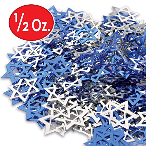 Fanci-Fetti Star Of David (blue & silver) Party Accessory (1 count) (.5 Oz/Pkg)