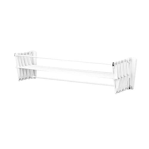 Polder Wall-Mount 24-Inch Accordion Clothes Dryer White