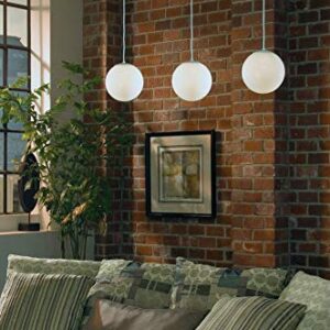 Sea Gull Lighting 6024-15 Leo Globe Pendant Hanging Modern Fixture, One - Light, White