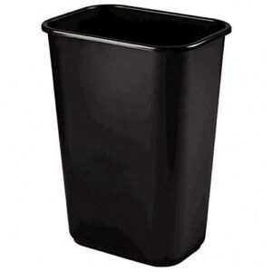 rubbermaid commercial standard wastebasket, 20″ x 11″ x 15.3″, black