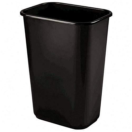 Rubbermaid Commercial Standard Wastebasket, 20" x 11" x 15.3", Black