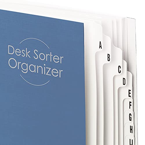 Smead Desk File/Sorter, Alphabetic (A-Z), 20 Dividers, Letter Size, Dark Blue (89282)